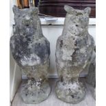 A pair of composition stone terrace models,