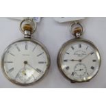 Two late 19th/early 20thC Waltham silver cased pocket watches,