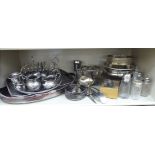 EPNS tableware: to include a cruet 7''h; a serving tray 20''w;