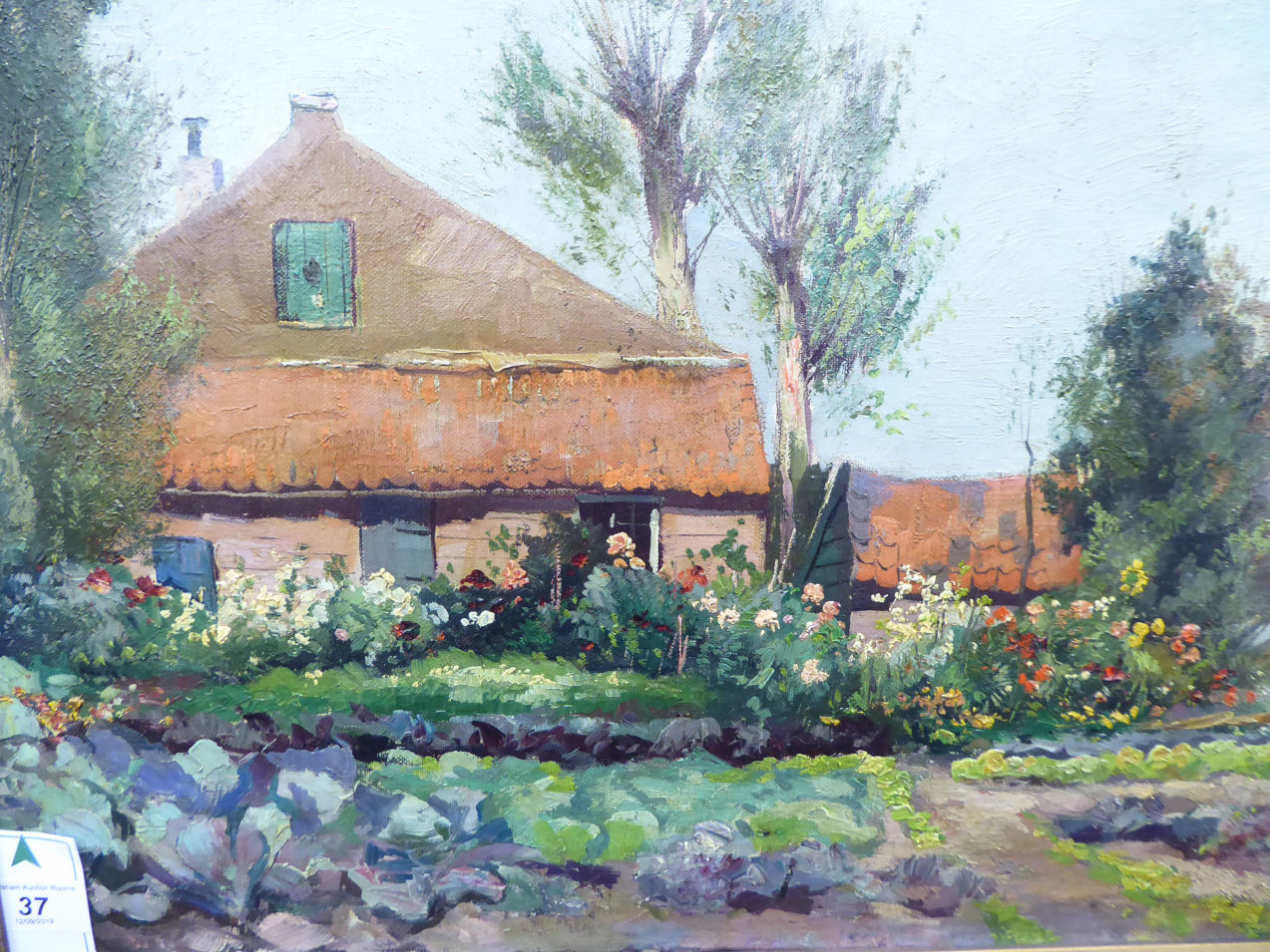 C Snyders - a cottage and vegetable garden in a Dutch landscape setting oil on canvas bears a - Image 2 of 3