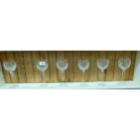 A set of six Waterford crystal hock glasses RSM