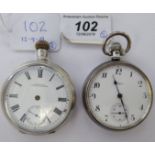 Two late 19th/early 20thC Waltham silver cased pocket watches,