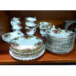 A Royal Albert Old Country Rose pattern part tea set SR