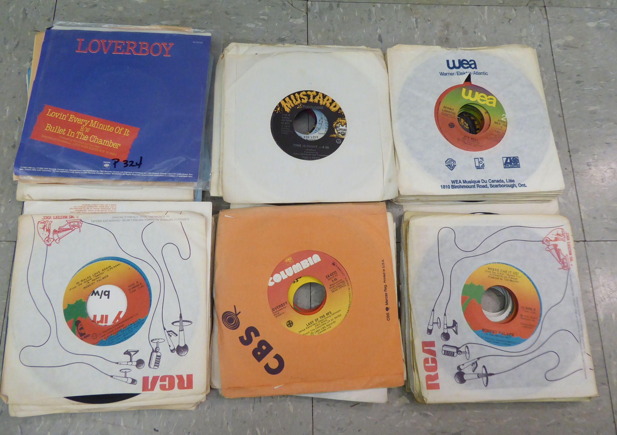 Vinyl records, 45rpm Canadian presses, pop, - Image 2 of 3