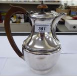 A silver coffee pot London 1937 11