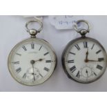 Two late 19th/early 20thC Waltham silver cased pocket watches,