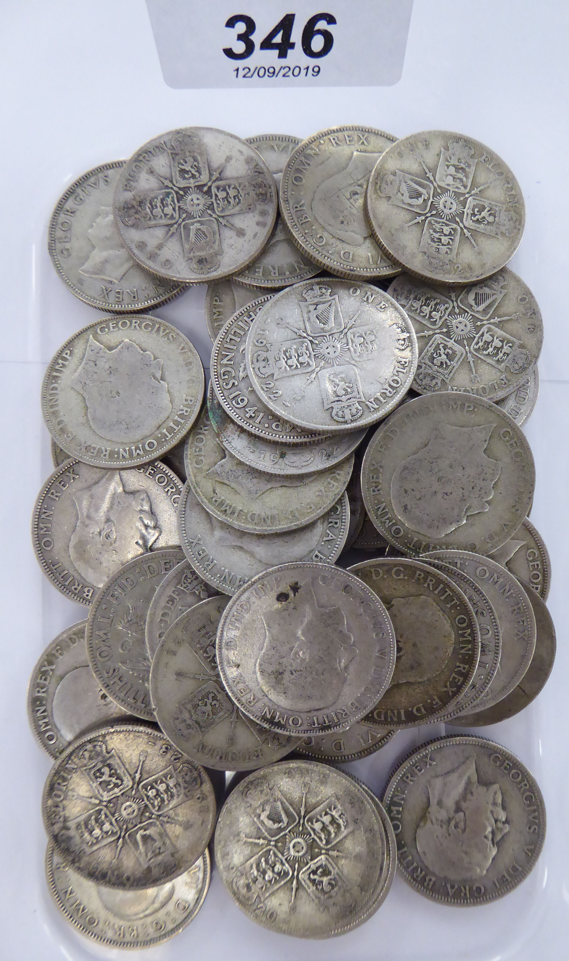 Uncollated pre 1949 British florins 11