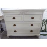 A Laura Ashley cream painted four drawer dressing chest,