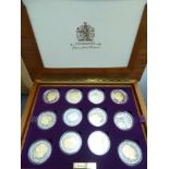 Twenty four silver proof coins from The Golden Jubilee Collection boxed CS