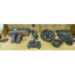 Nine items of Black Forest inspired wooden carvings,
