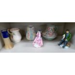 Ceramics: to include a Royal Doulton china figure 'A Good Catch' HN2258 8''h OS10