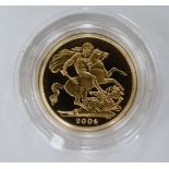 An Elizabeth II proof sovereign,