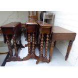 Four items of 19thC small furniture: to include a mahogany Sutherland table,