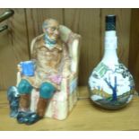 A Royal Doulton china figure 'Uncle Ned' HN2094 7''h;