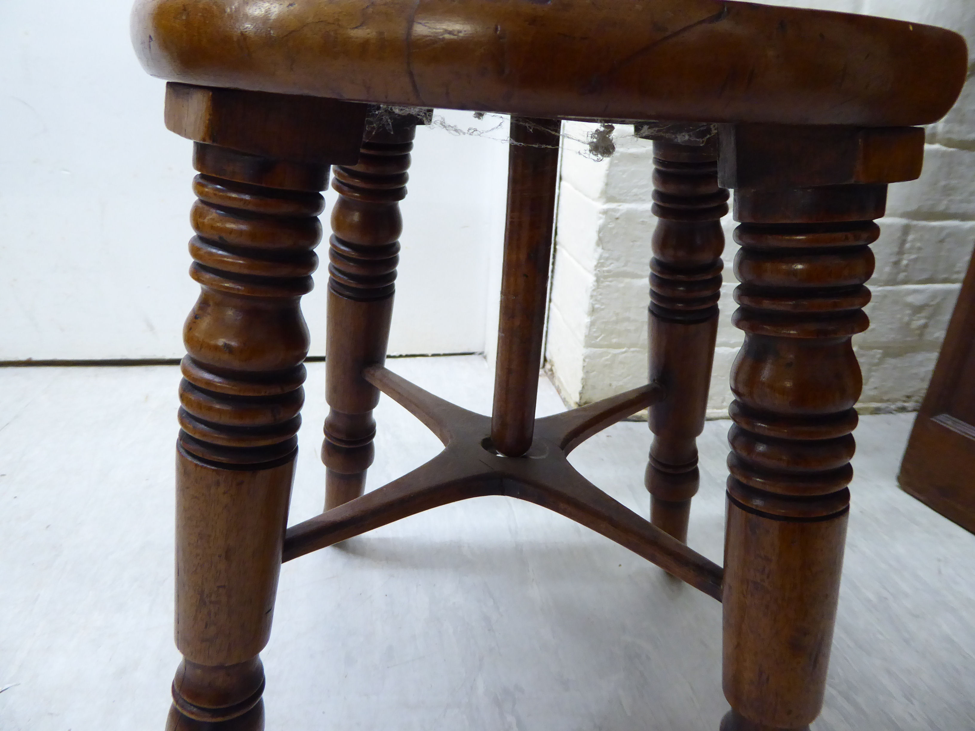 A William IV mahogany framed music chair, - Image 3 of 5