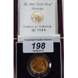 An Elizabeth II proof sovereign,