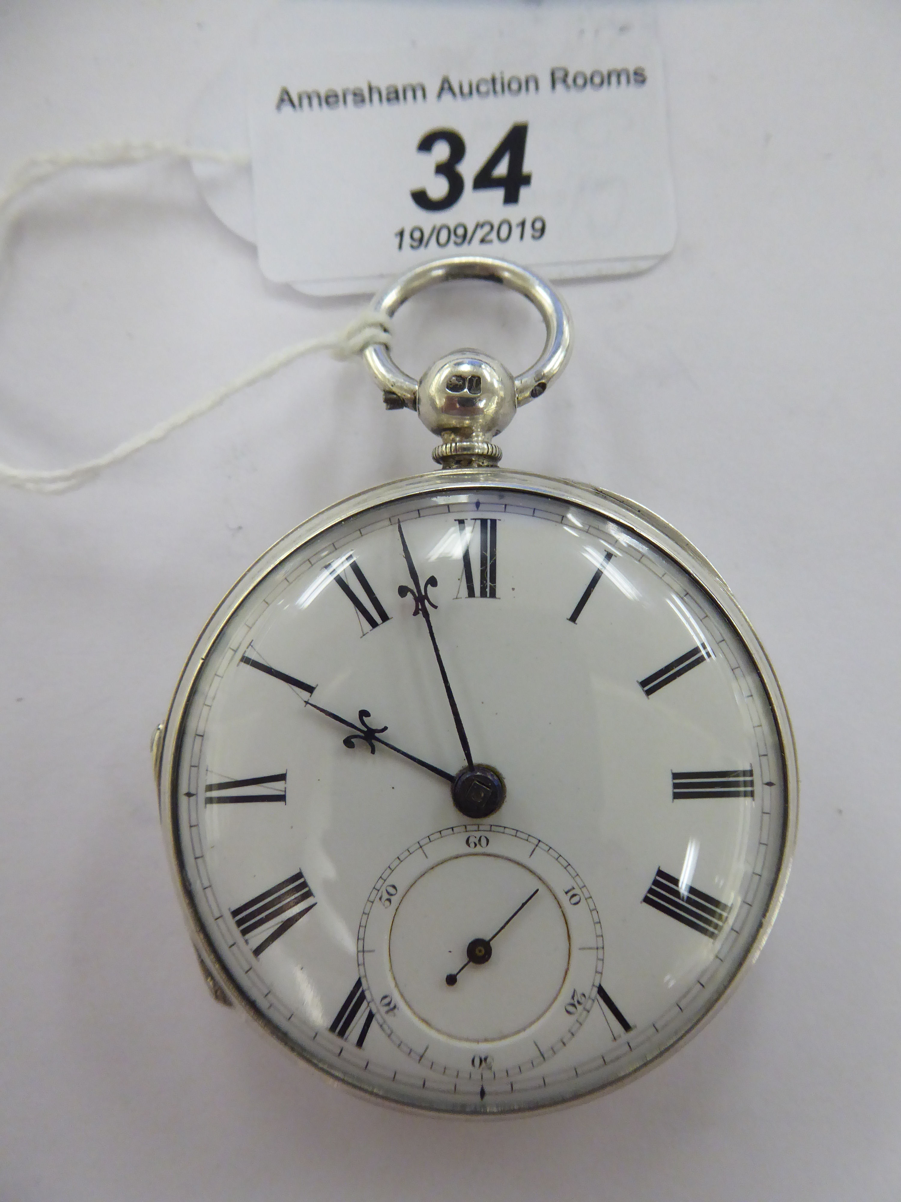 A late Victorian silver cased pocket watch,