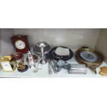 A mixed lot: to include an aneroid barometer,