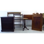 Small furniture: to include a late Victorian honey coloured pine corner cabinet,