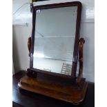 A Regency mahogany dressing table mirror,