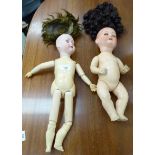 Two early 20thC bisque head dolls, viz.