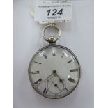 A late Victorian silver cased pocket watch,