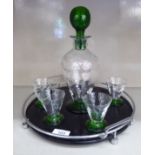 An Art Deco liqueur set,