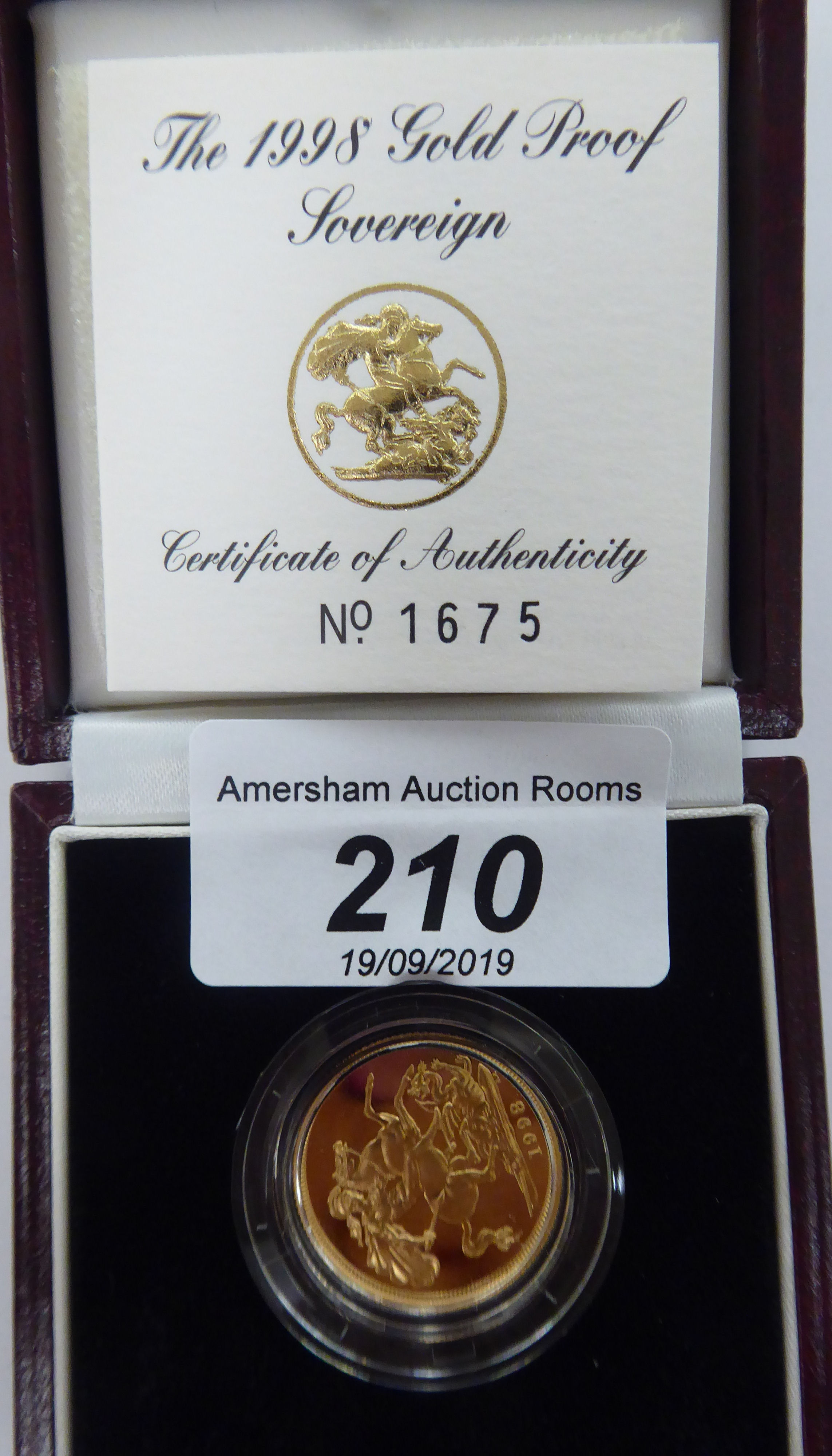 An Elizabeth II proof sovereign,