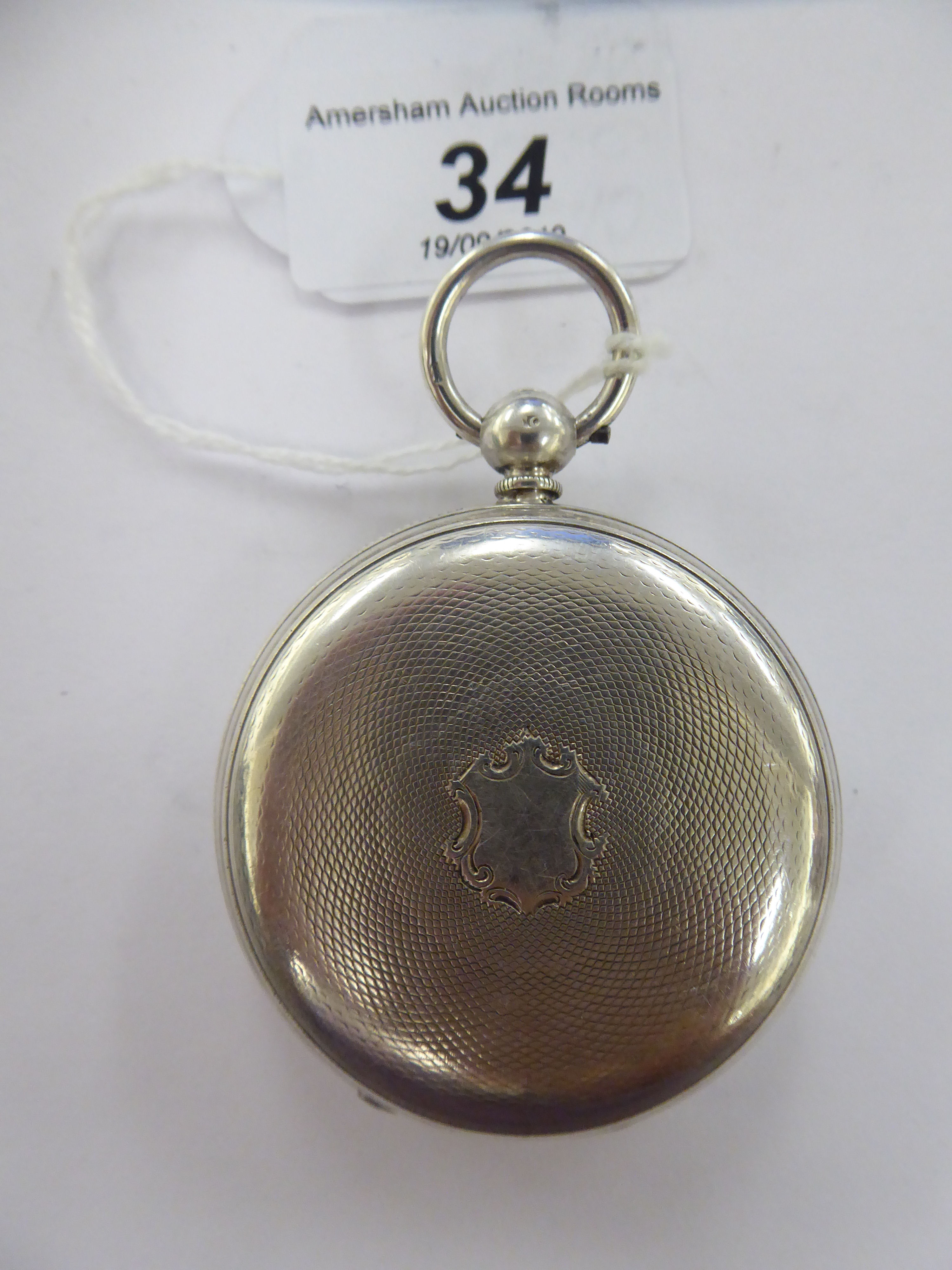 A late Victorian silver cased pocket watch, - Image 2 of 2