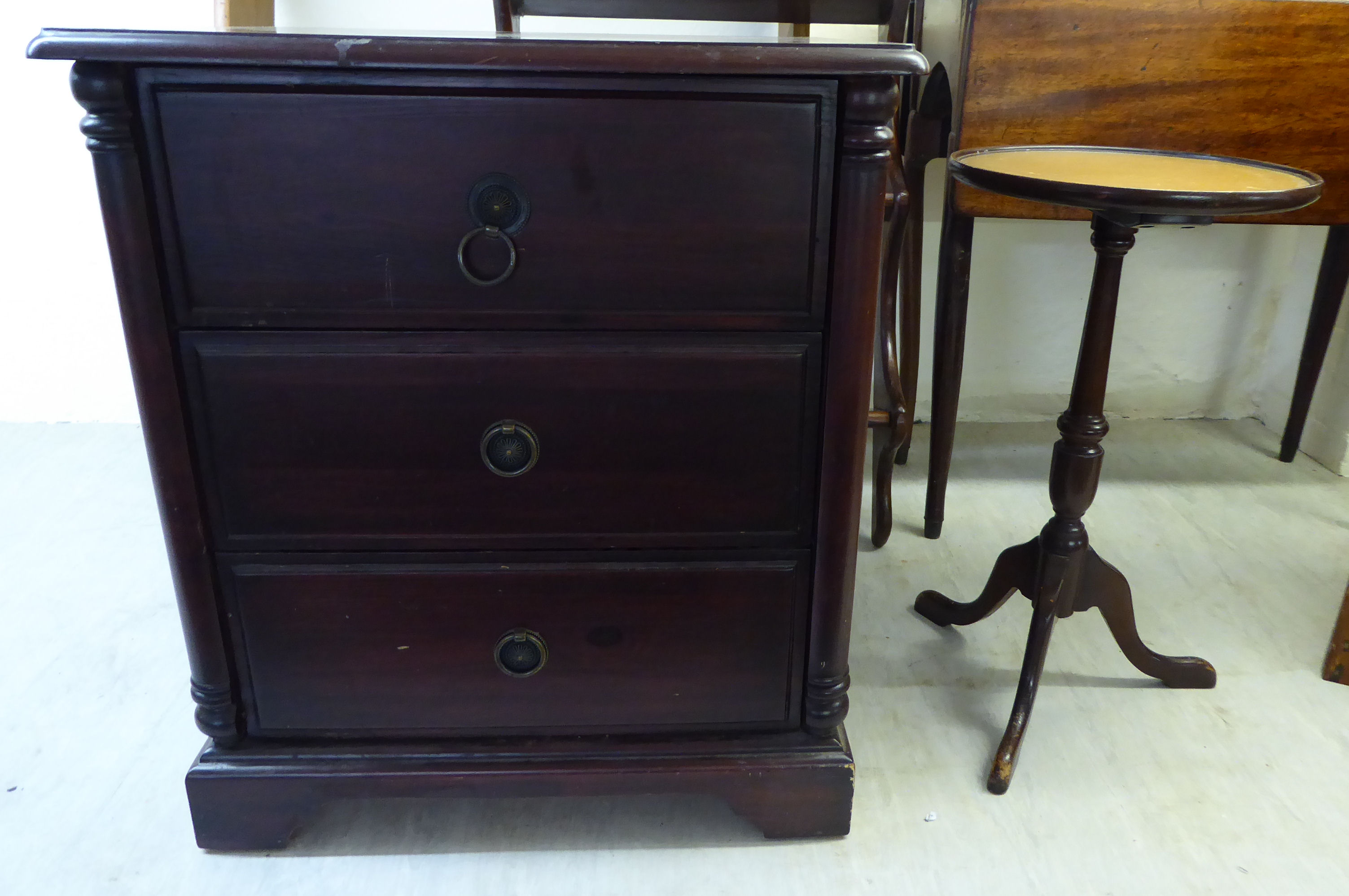 Small furniture: to include a late Victorian honey coloured pine corner cabinet, - Image 4 of 4