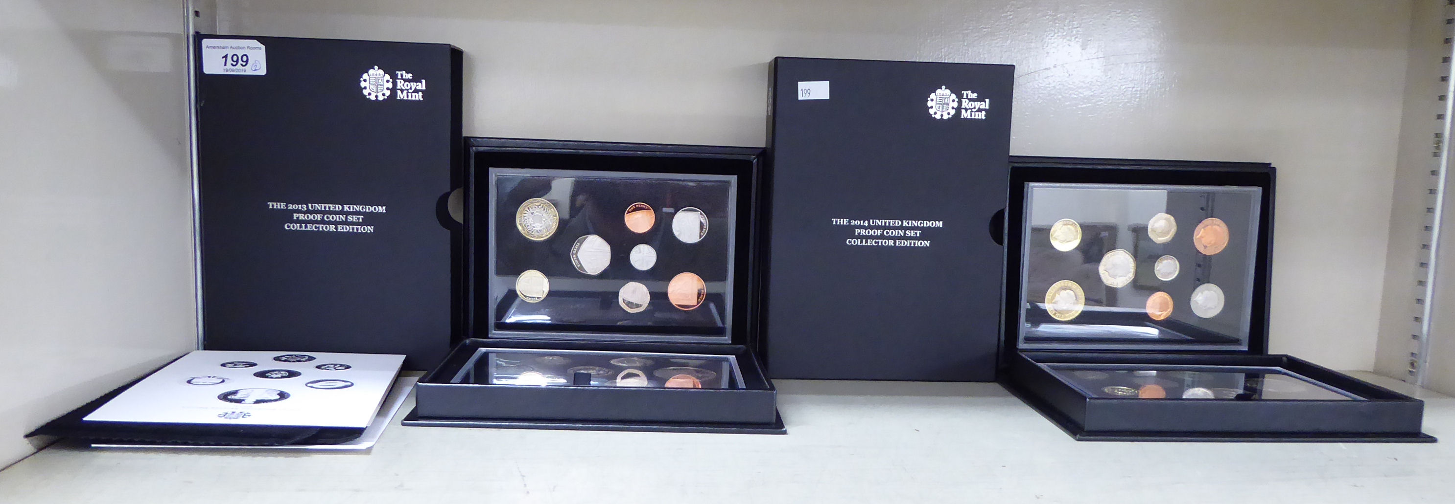 Two Royal Mint United Kingdom Collector's Edition proof coin sets 2013 & 2014 CS