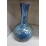 WITHDRAWN An Elton streaky blue and green glazed bottle vase,