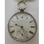 A late Victorian silver (London 1868) cased pocket watch,