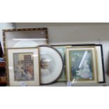 Six variously framed prints,