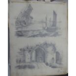 WITHDRAWN An album folio of 19thC amateur drawings,