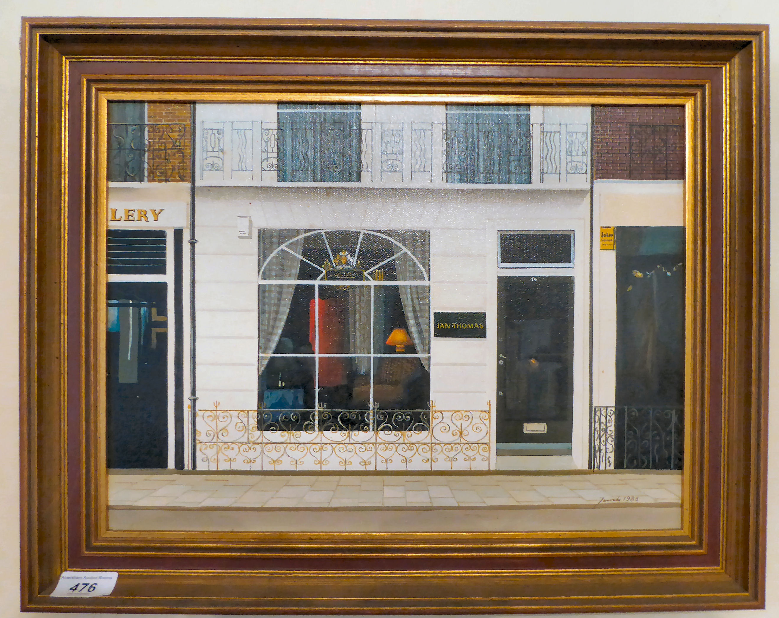 Jarek - No. 99 Motcombe Street, Ian Thomas' Shop oil on canvas bears a signature & dated 1986 15.