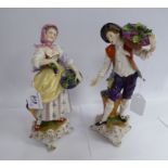 Two similar early 20thC Continental porcelain figures,