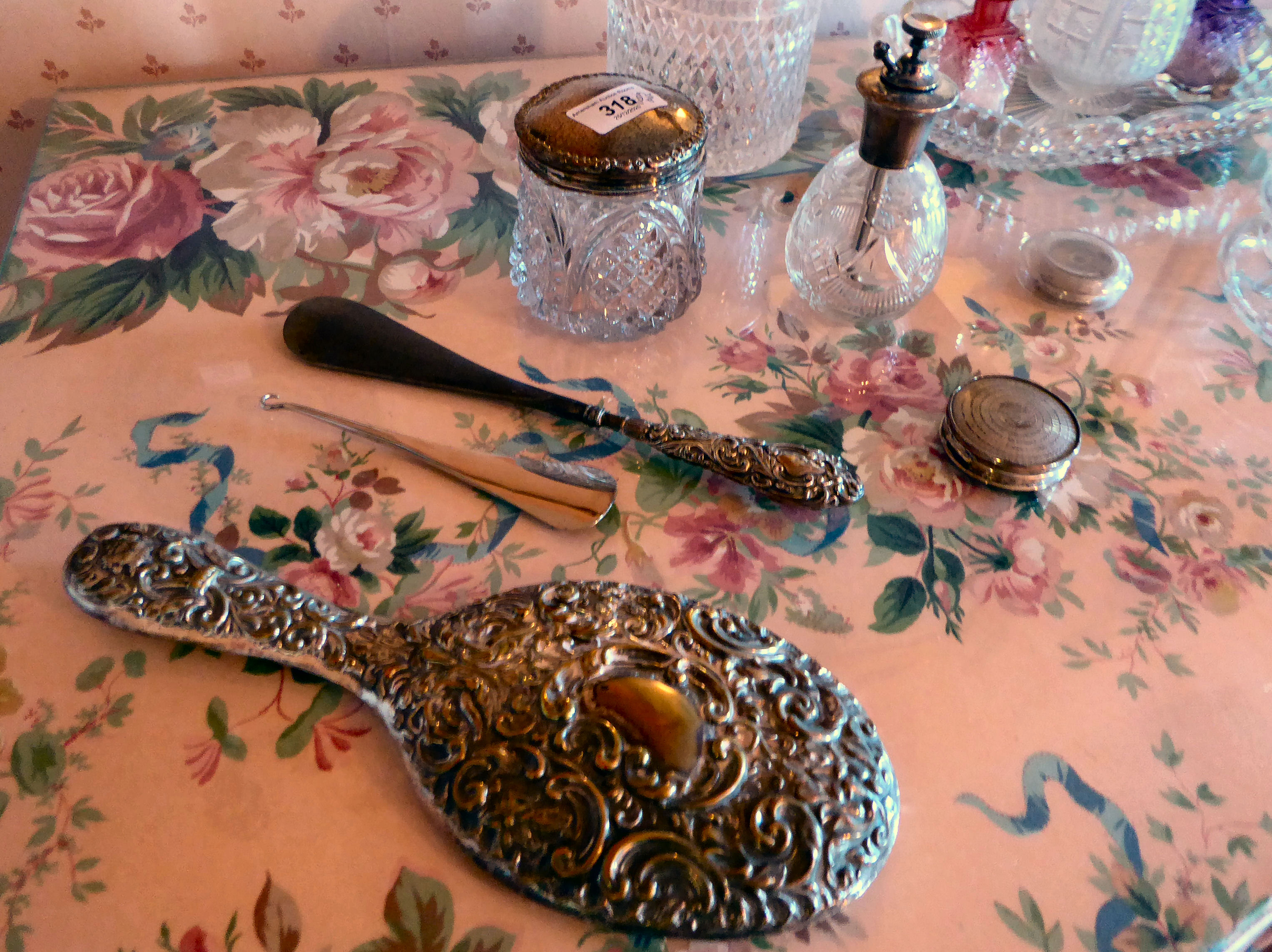 Glass and silver backed/capped dressing table items mixed marks (From the Ian Thomas - Image 3 of 3