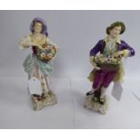 Two similar early 20thC Continental porcelain figures,