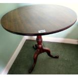 A George III mahogany pedestal table,