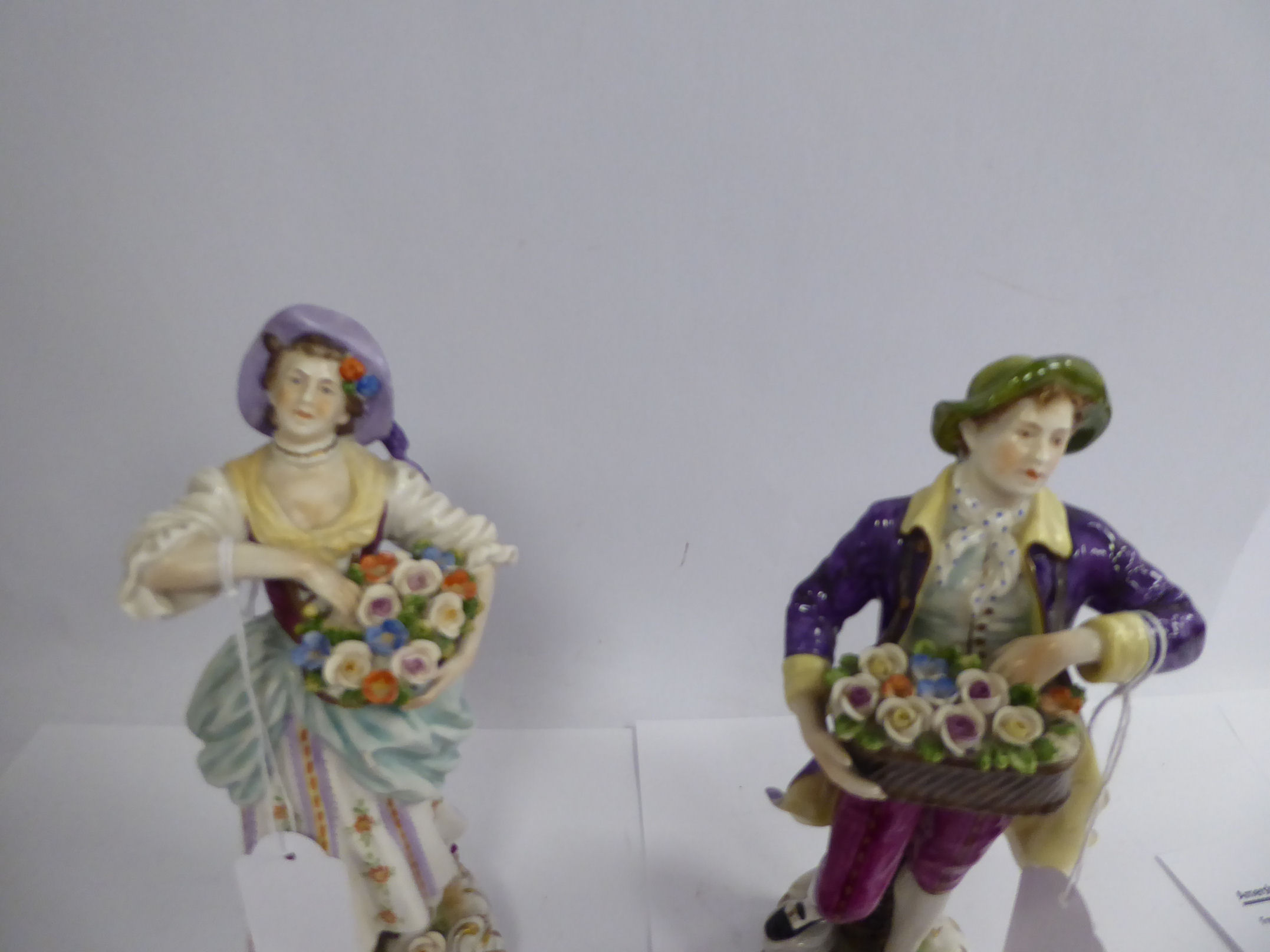 Two similar early 20thC Continental porcelain figures, - Image 2 of 5
