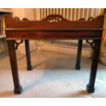 A modern Georgian style mahogany tray top coffee table,