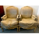 A pair of modern cream coloured painted Louis XVI design,