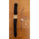 A ladies Cheminant 9ct bracelet wristwatch,