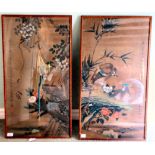 Two similar mid 20thC Chinese pictures,