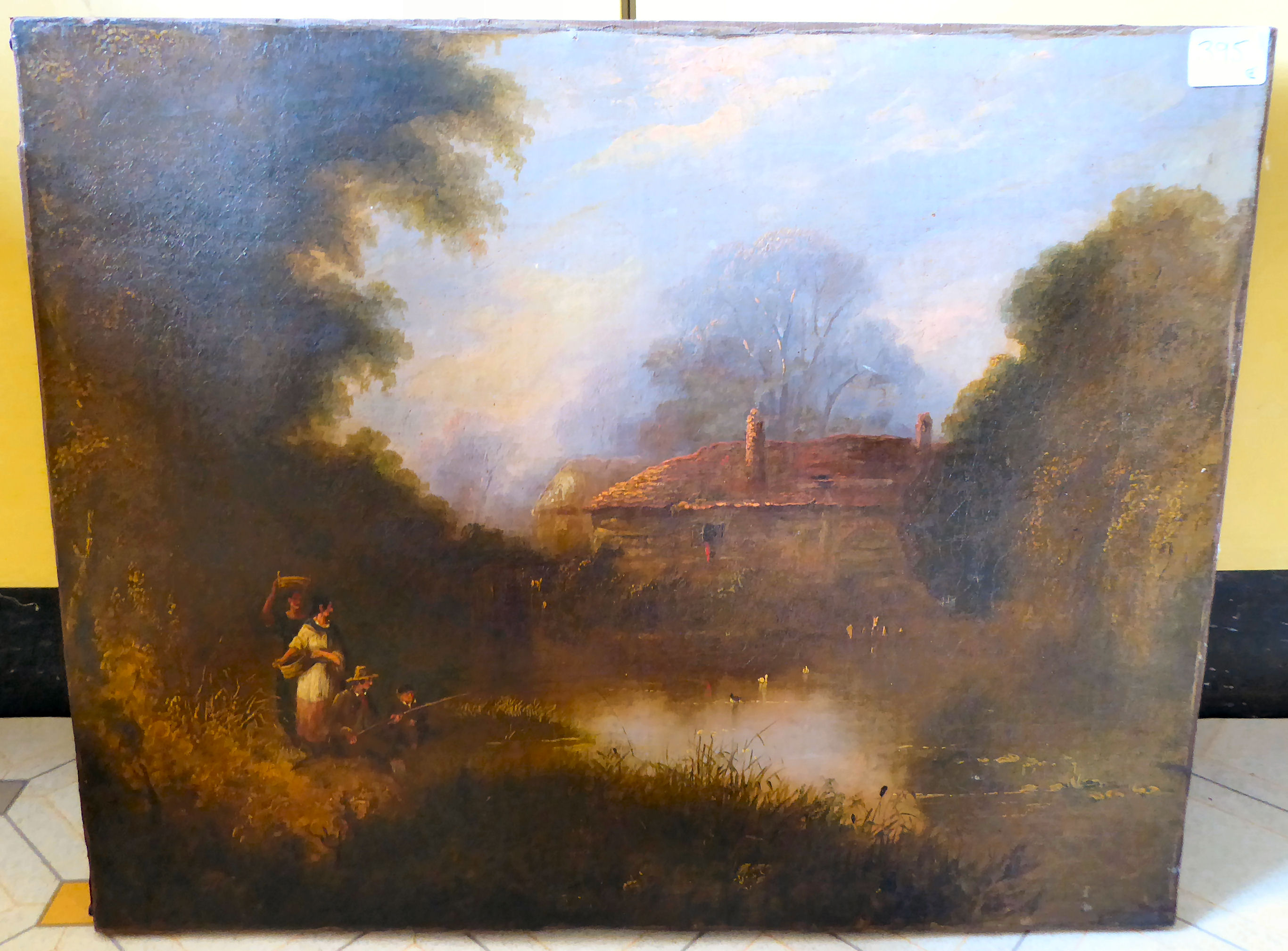 Pictures: to include a late 19thC study, figures beside a river oil on canvas 16. - Image 4 of 6