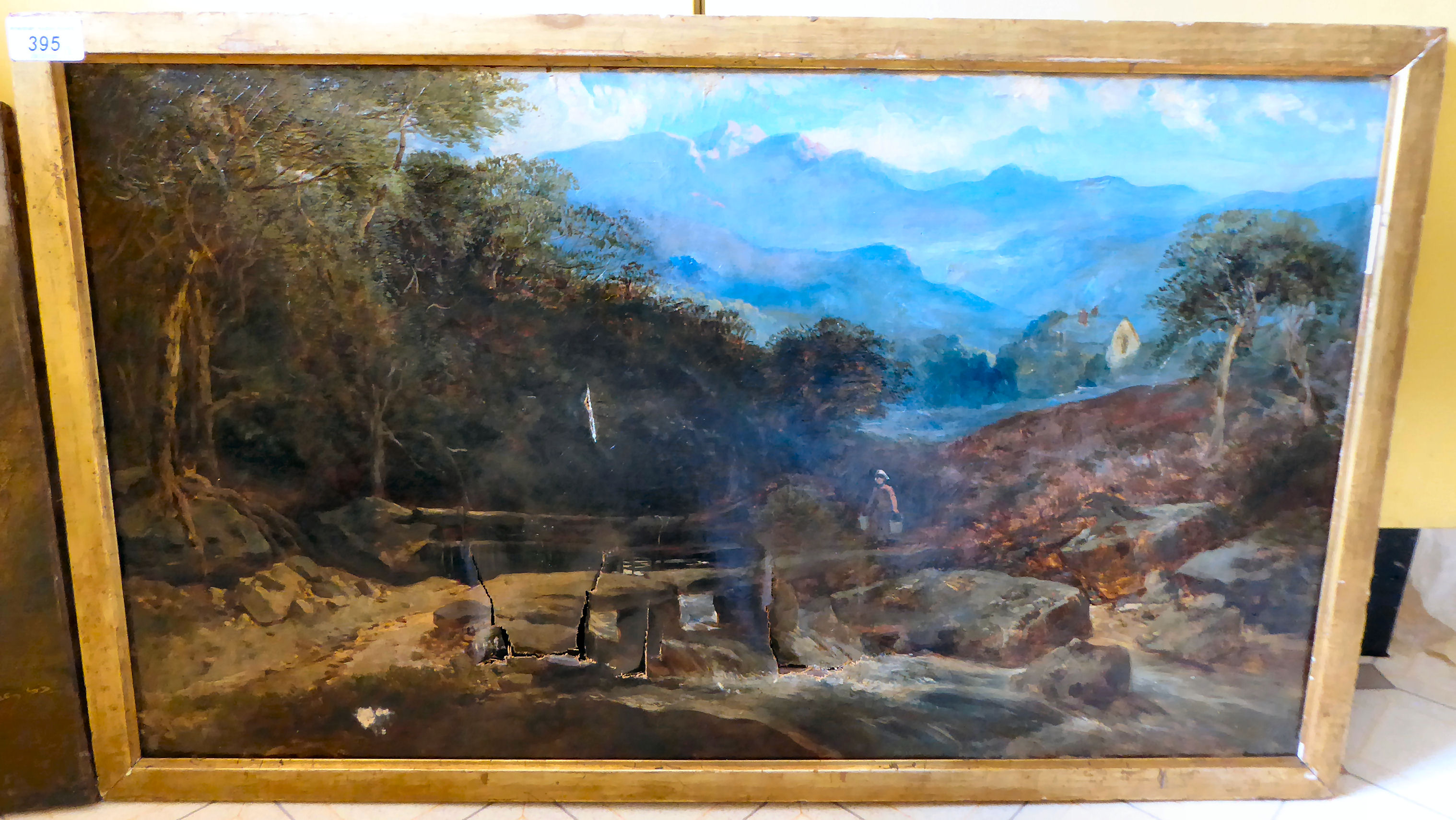 Pictures: to include a late 19thC study, figures beside a river oil on canvas 16. - Image 2 of 6
