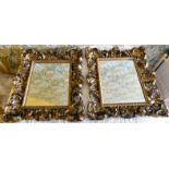 A pair of mid 19thC mirrors,