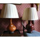 A modern Chinese sang de boeuf porcelain table lamp of baluster form 15.