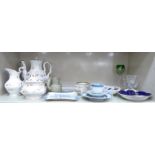 Decorative and domestic ceramics: to include a late 19thC gilded KPM three piece tea set OS2